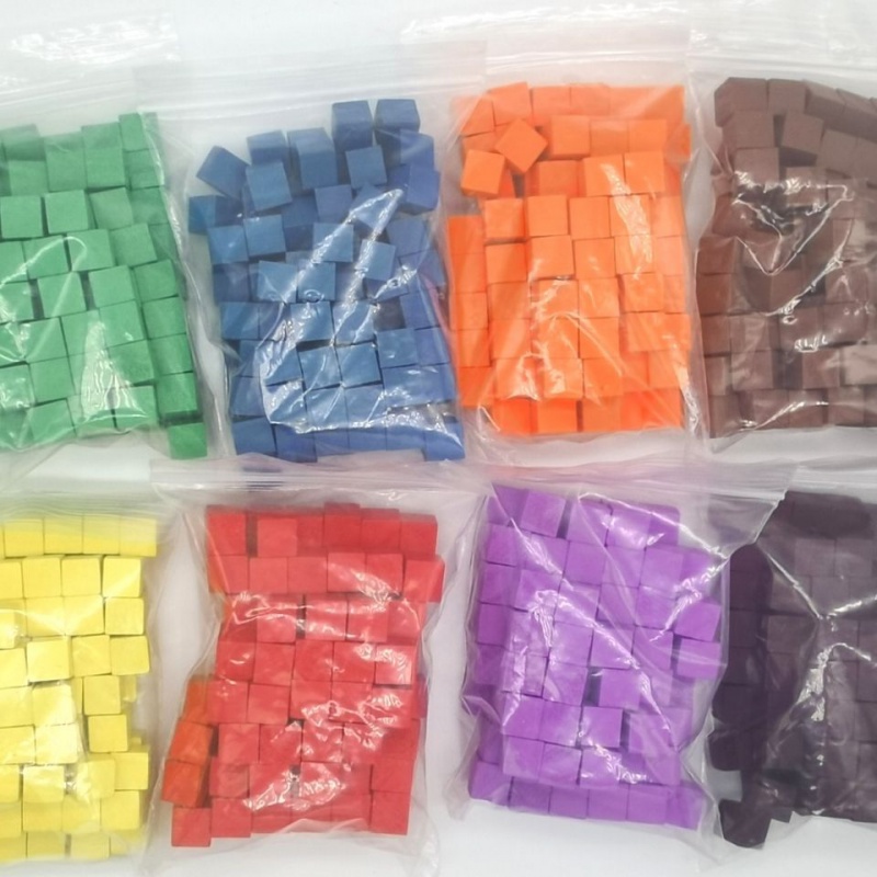 Board Game Vector - 100Pcs/lots 10mm Wood Cubes Colorful Dice