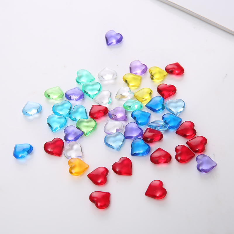 Board Game Vector - 100PCS 10*4mm Heart Shape Acrylic Transparent