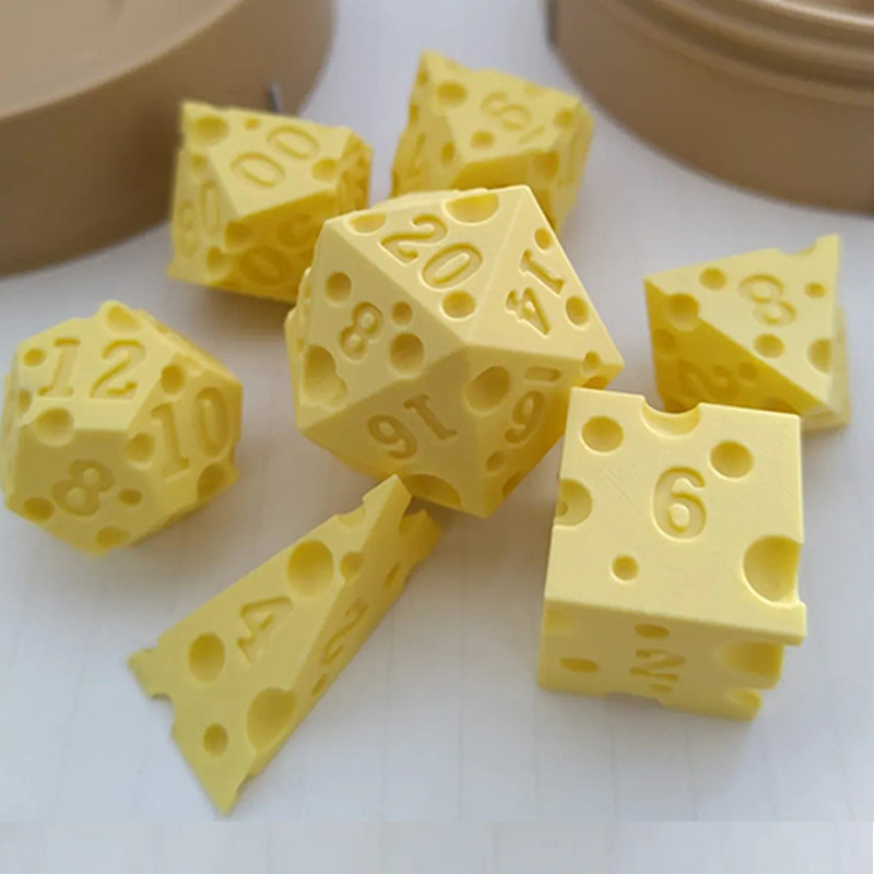 Board Game Print - Irregular Cheese Dice Box Ornament Party