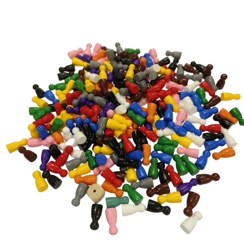 Board Game Vector - 100 Pcs Colorful Wooden Chess Markers
