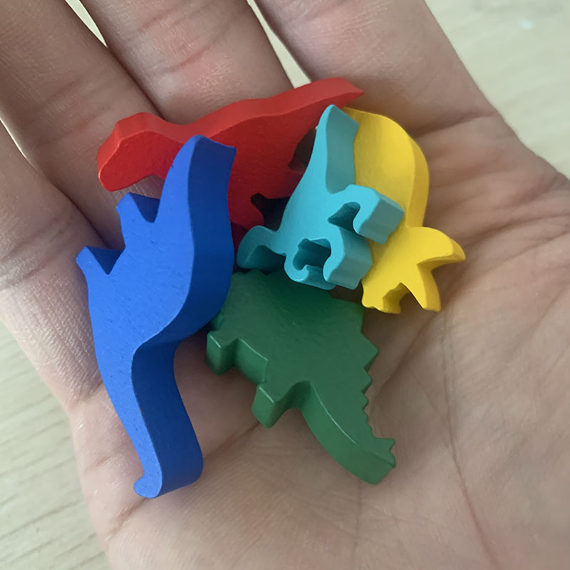 Chess Set Wooden - 5 Pcs/set Wooden Dinosaur Board Game