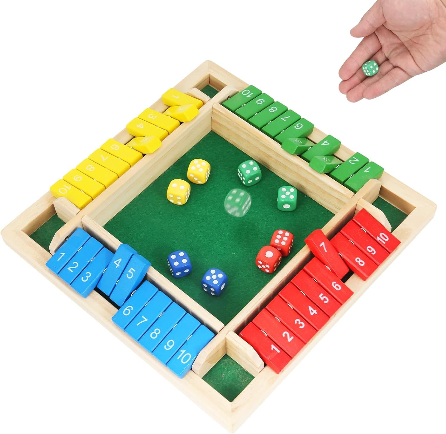 Board Game Azul - Shut The Box Dice Game, Wooden