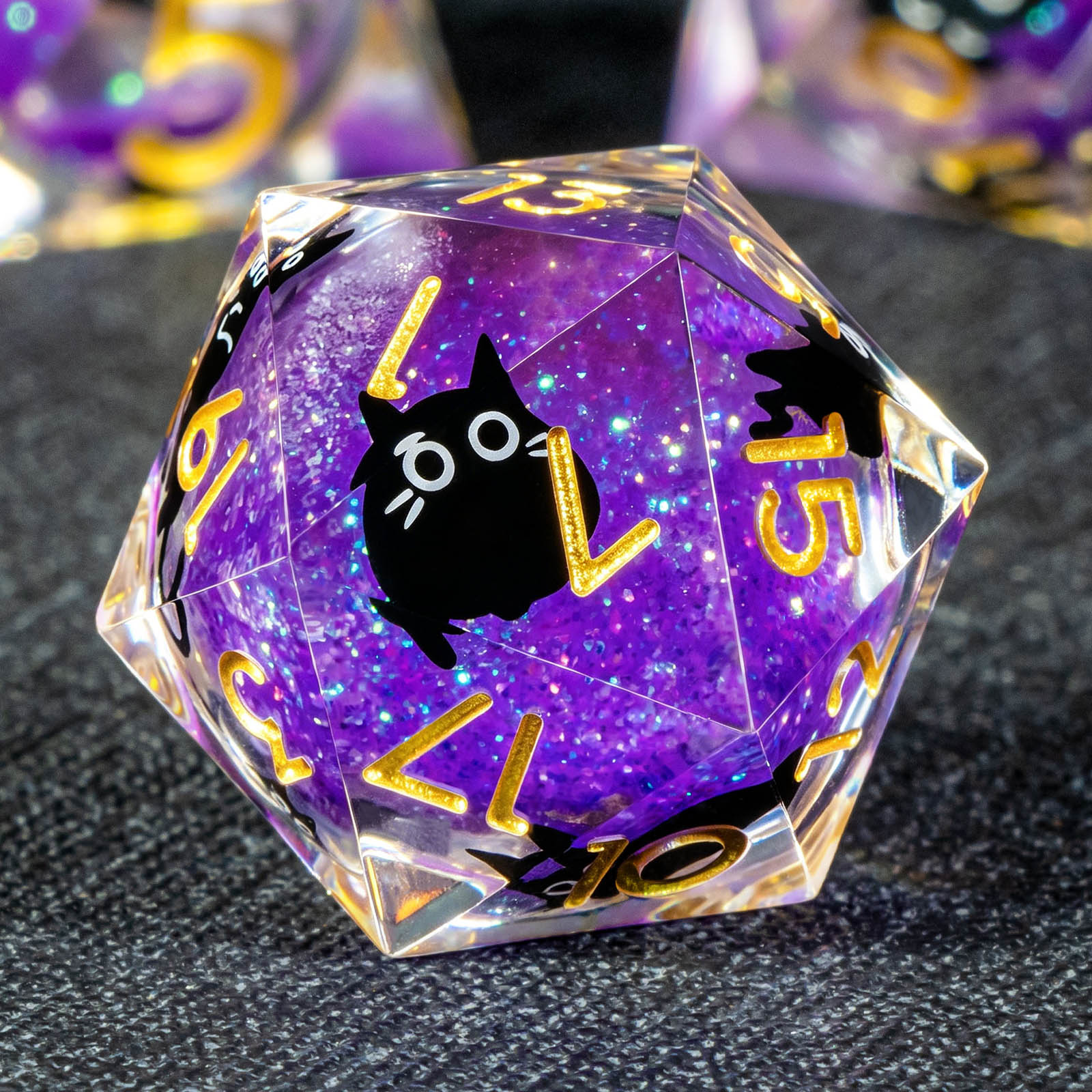 Board Game Dungeons And Dragons - Cat Liquid Core DND Dice Set,