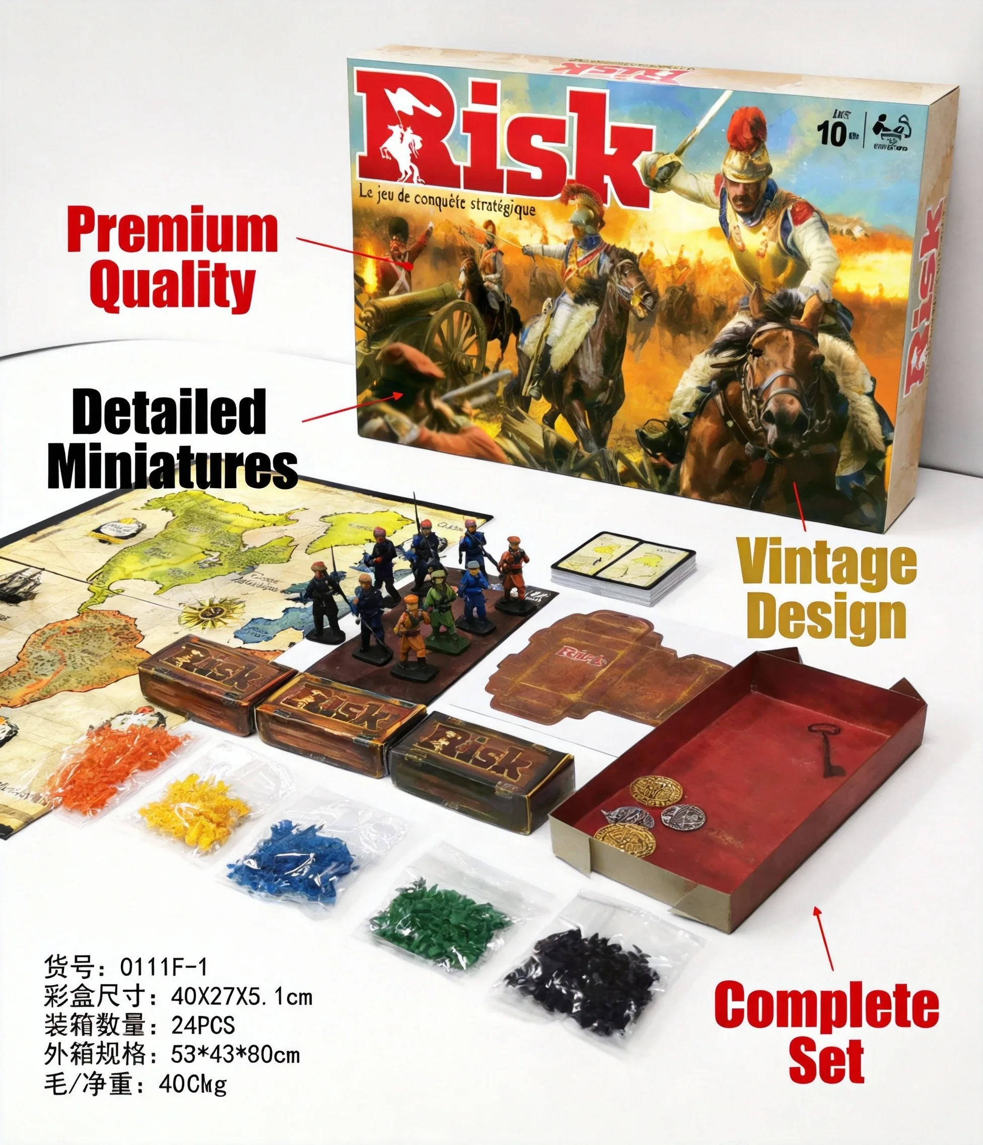 Board Game Risk - French Risk Strategy Board Game Classic