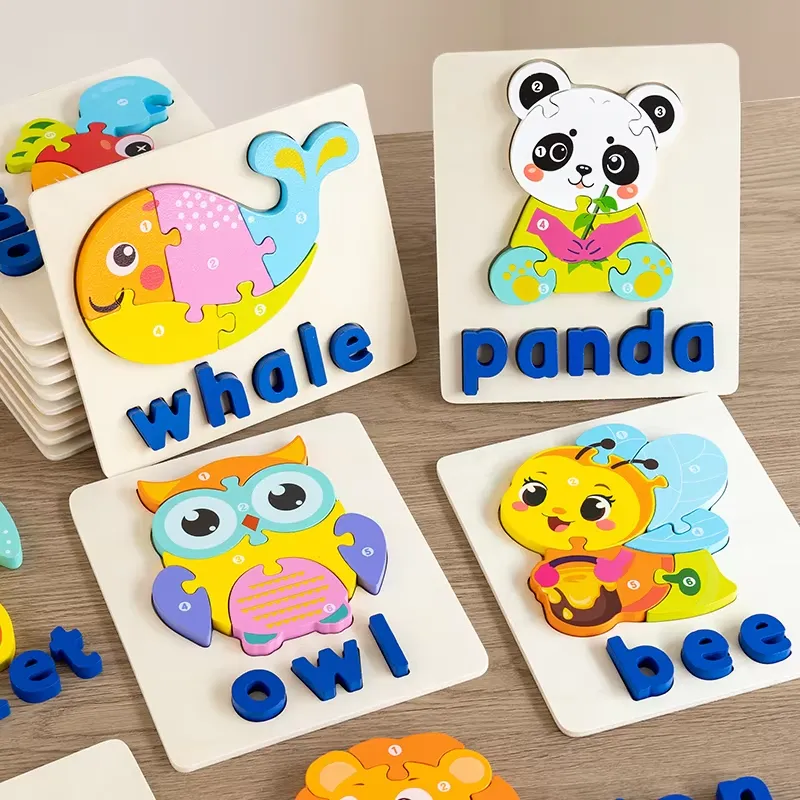Board Game Education - 3D Animal Traffic Puzzle Spelling Alphabet