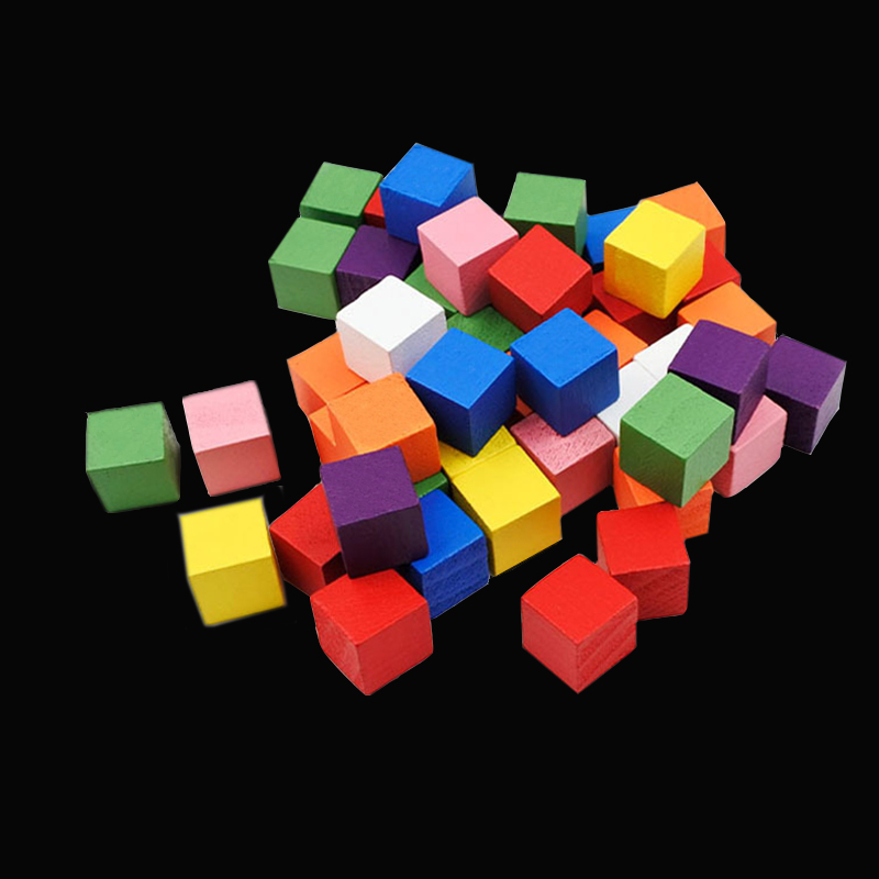 Board Game Vector - 100Pcs/lots 14colors 10mm Cube Wood Cubes