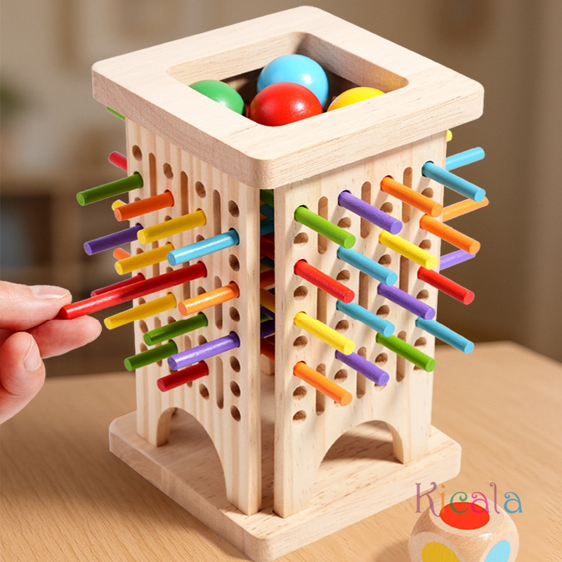 Montessori Game Wooden Board G - Dice Tower Wooden ulasan dan harga