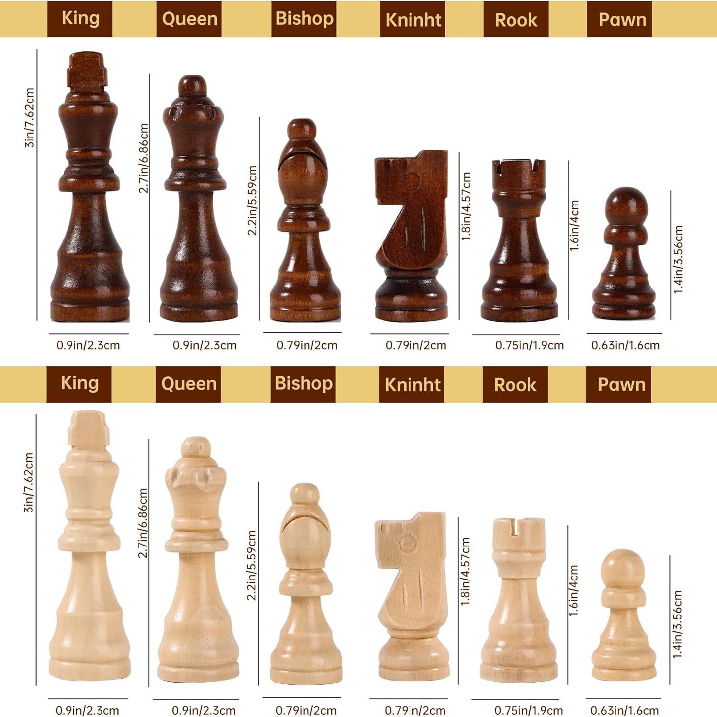 Wooden Veneer Chess Set, Walnu - Chess Set Wooden ulasan dan harga