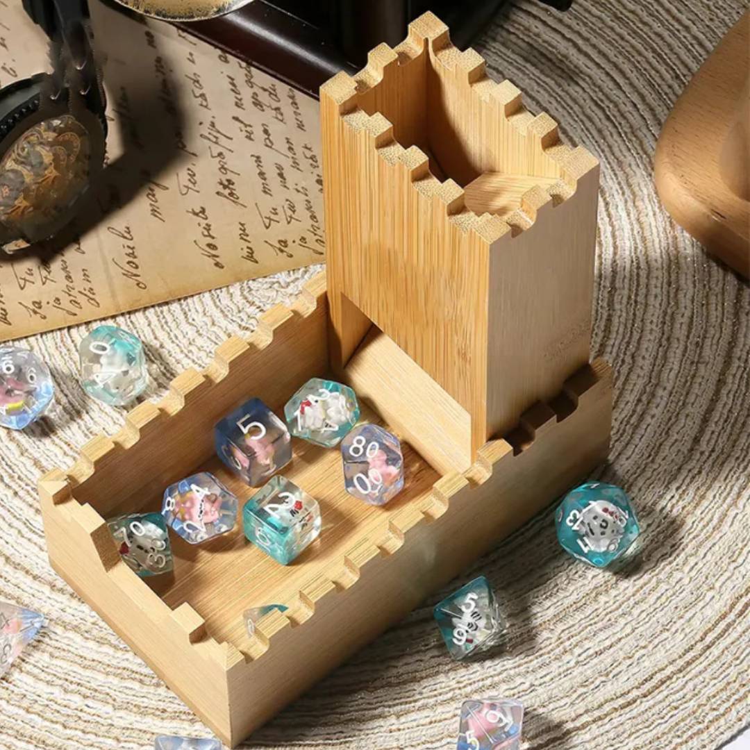 Wooden Dice Tower Folding Stor - Dice Tower Wooden ulasan dan harga