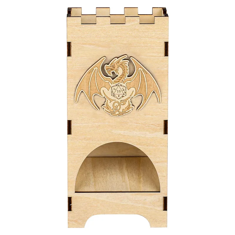 Mysterious Dragon Pattern Wood - Dice Tower Wooden ulasan dan harga