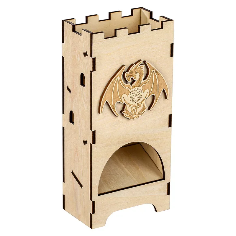 Mysterious Dragon Pattern Wood - Dice Tower Wooden ulasan dan harga