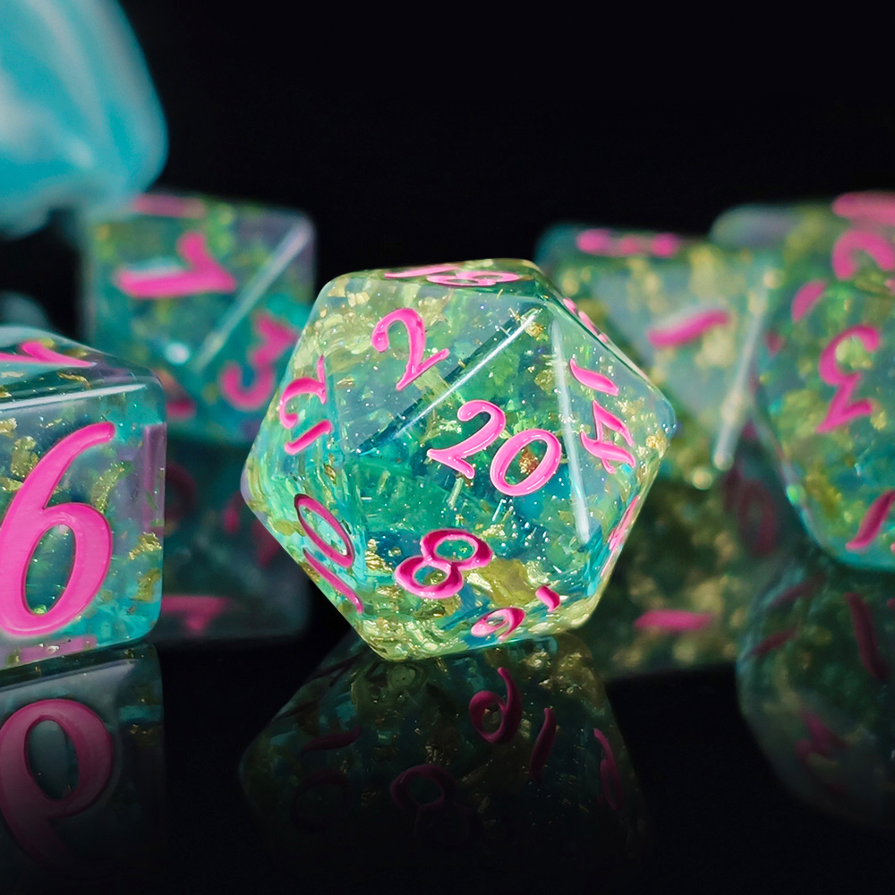7Pcs/set Shining Foil Inside R - Board Game Dungeons And Dragons ulasan dan harga