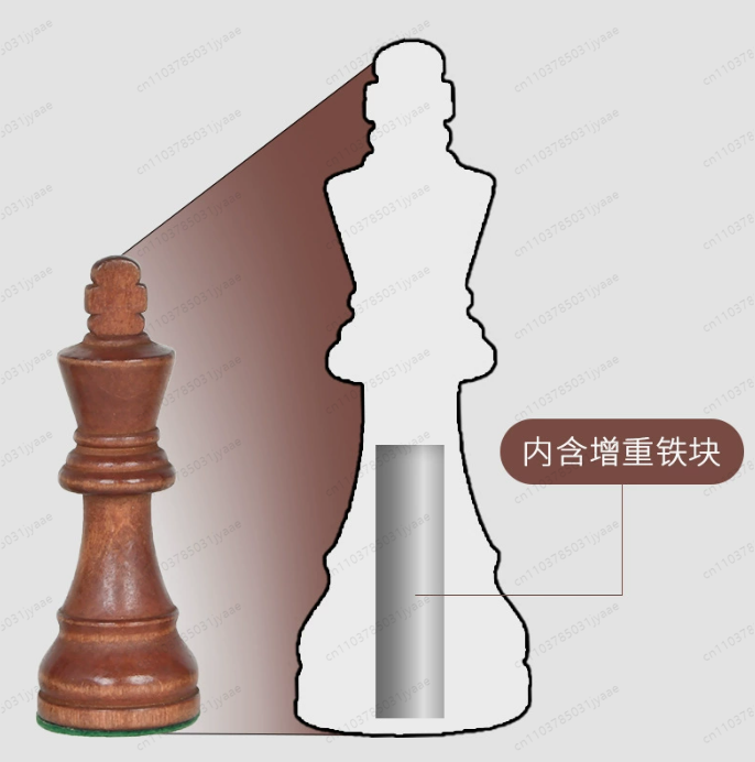 3.5-3.75 Inch Weighted Wooden  - Chess Set Wooden ulasan dan harga