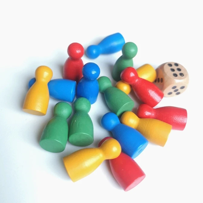 100 Pcs Colorful Wooden Chess  - Board Game Vector ulasan dan harga