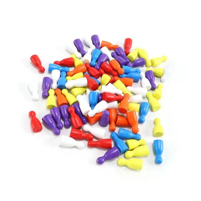 100 Pcs Colorful Wooden Chess  - Board Game Vector ulasan dan harga