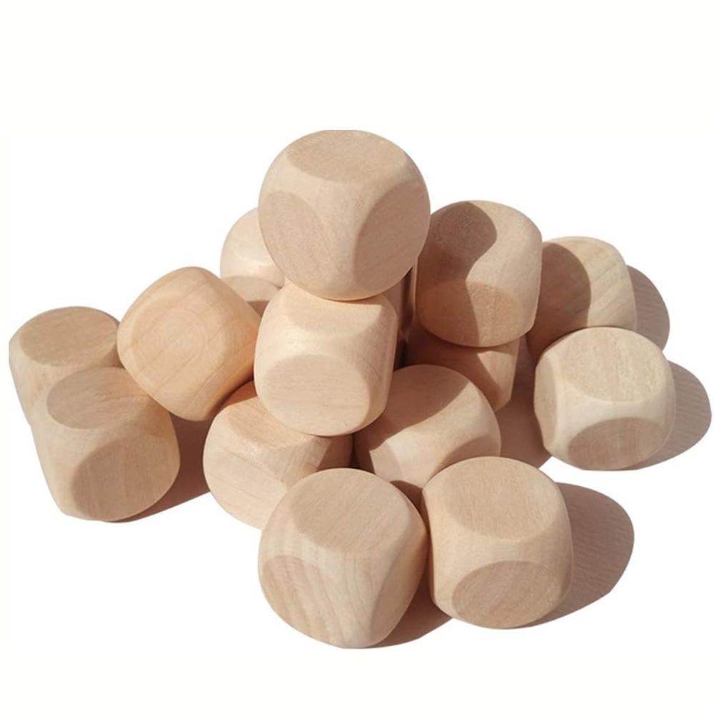 10 Pcs Blank Wooden Dice Unfin - Dice Tower Wooden ulasan dan harga