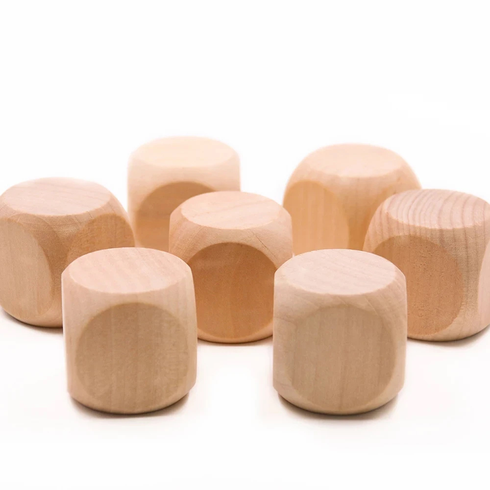 10 Pcs Blank Wooden Dice Unfin - Dice Tower Wooden ulasan dan harga