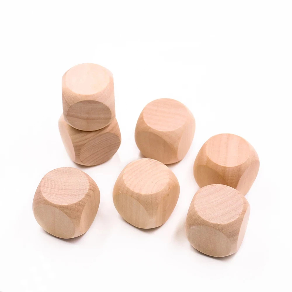 10 Pcs Blank Wooden Dice Unfin - Dice Tower Wooden ulasan dan harga