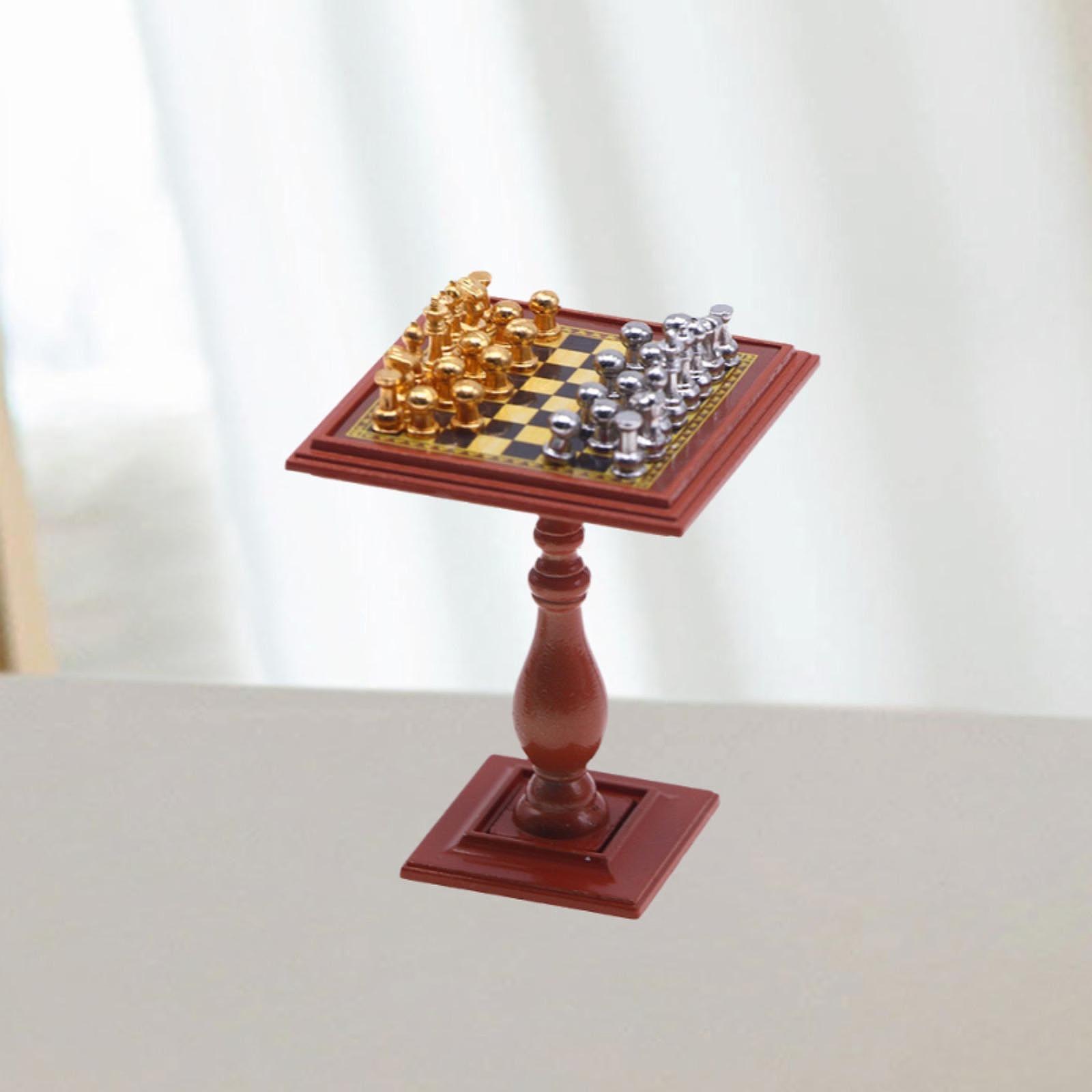 Dollhouse Miniature Internatio - Chess Set Wooden ulasan dan harga