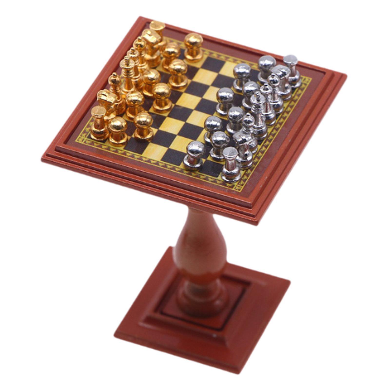 Dollhouse Miniature Internatio - Chess Set Wooden ulasan dan harga