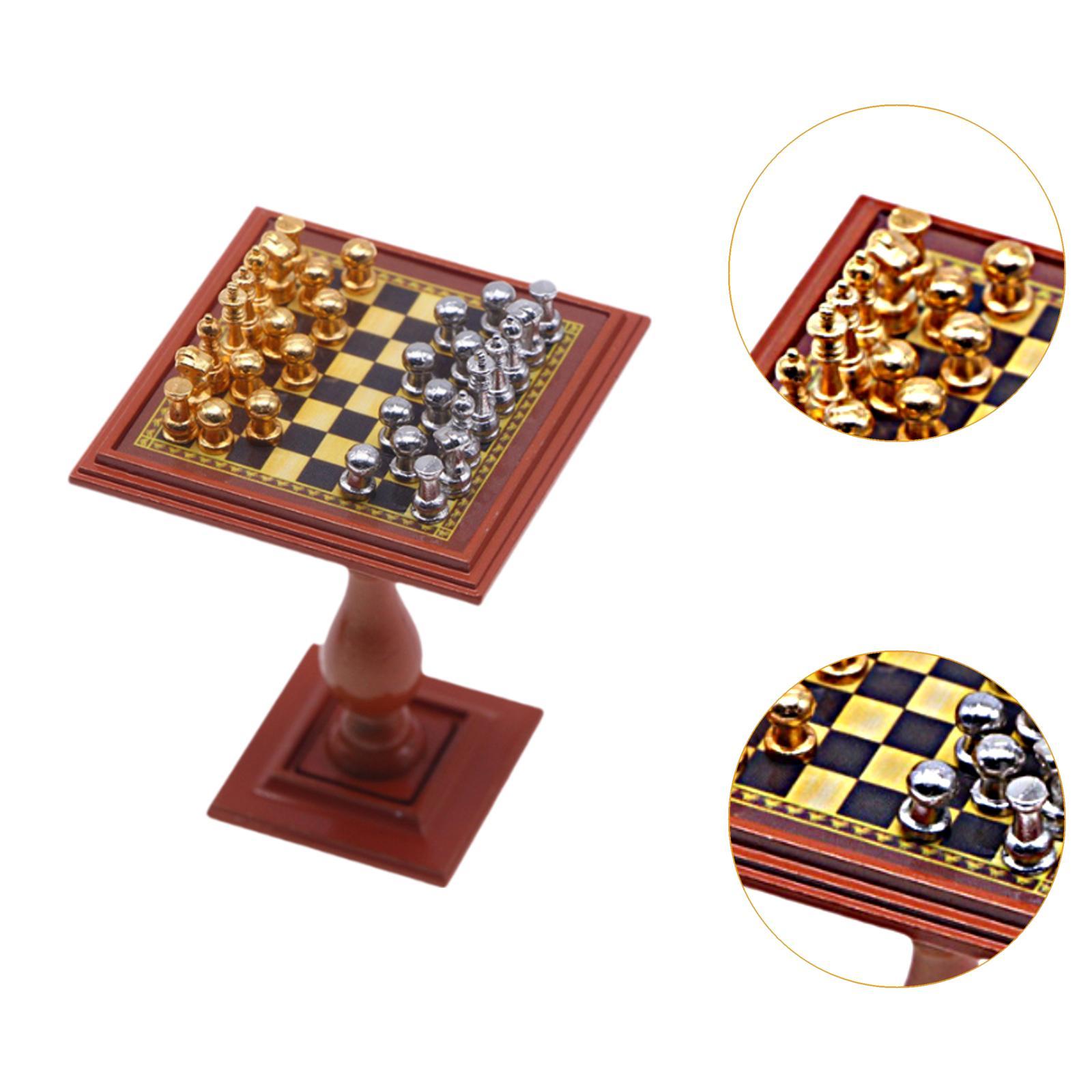 Dollhouse Miniature Internatio - Chess Set Wooden ulasan dan harga