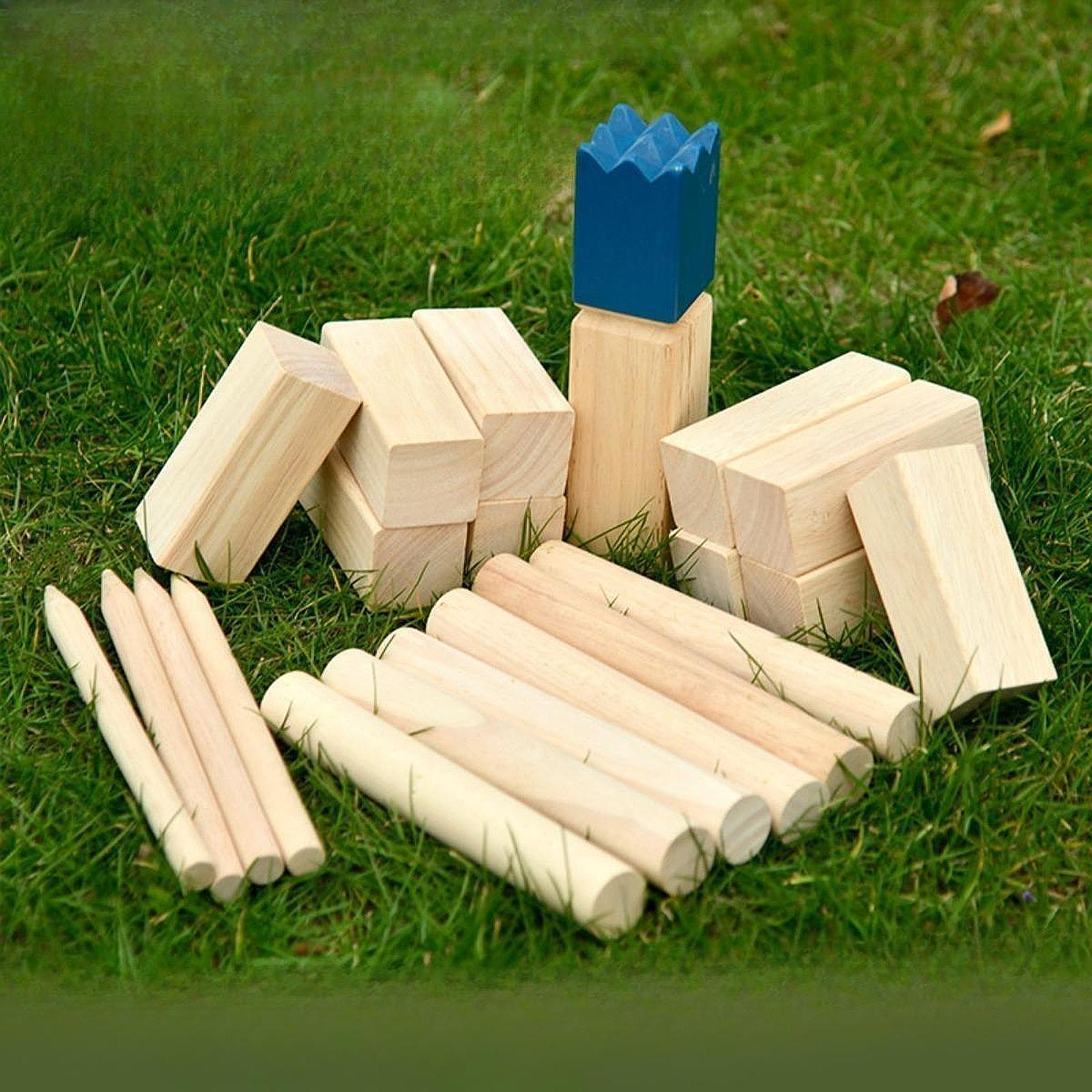 Kubb Wooden Toss Game Set Outd - Chess Set Wooden ulasan dan harga