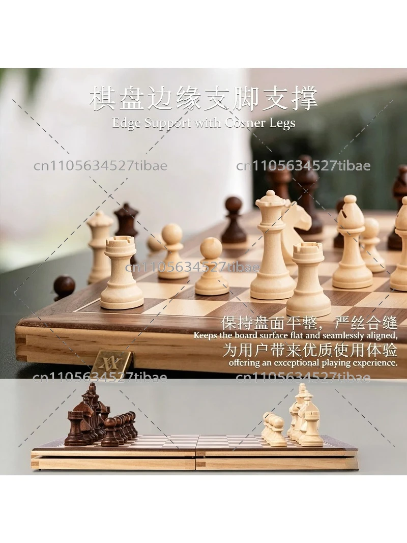 Magnetic Chess Set Solid Wood  - Chess Set Wooden ulasan dan harga