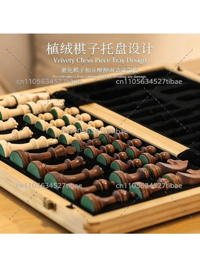 Magnetic Chess Set Solid Wood  - Chess Set Wooden ulasan dan harga