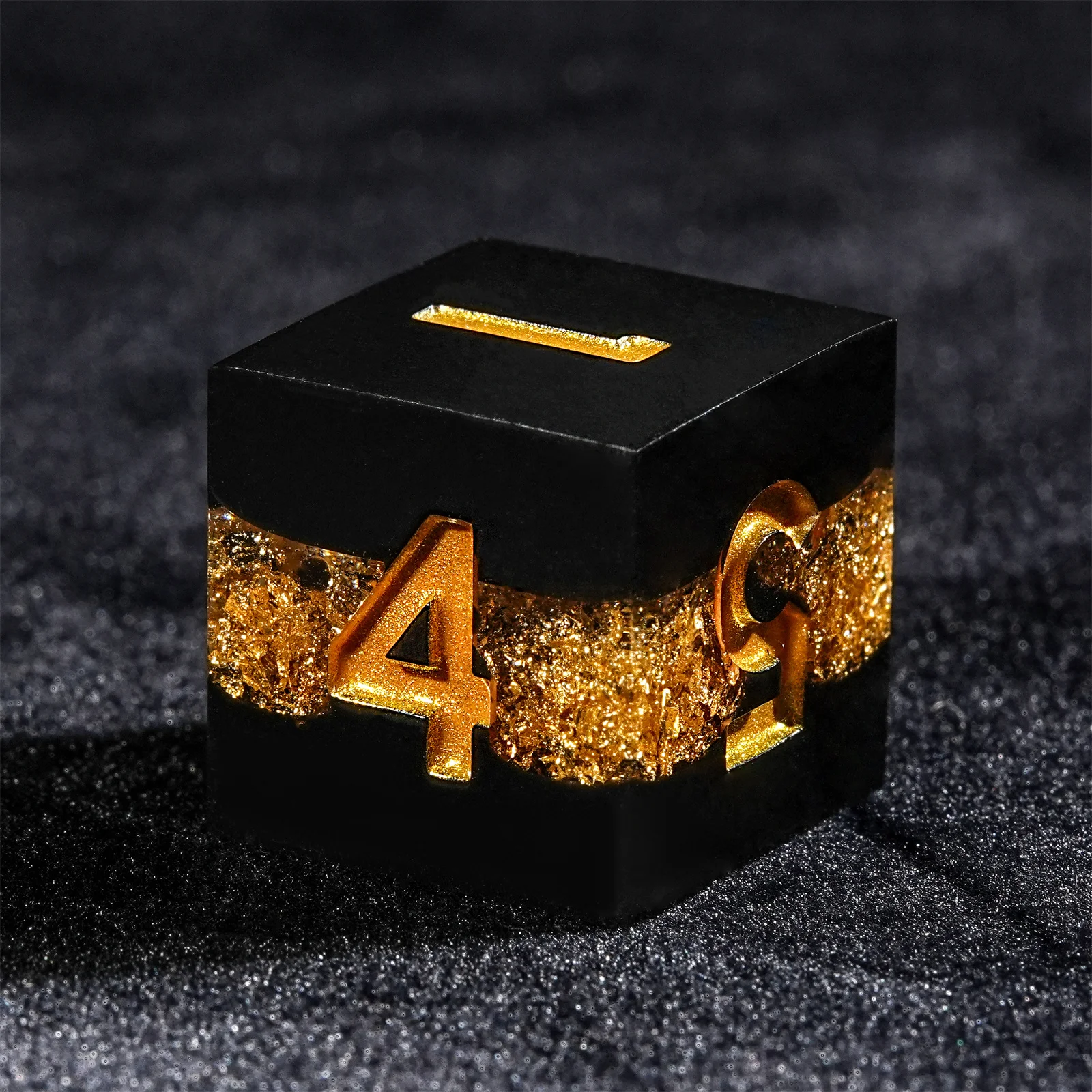 7pcs DND Dice Resin Black Gold - Board Game Dungeons And Dragons ulasan dan harga