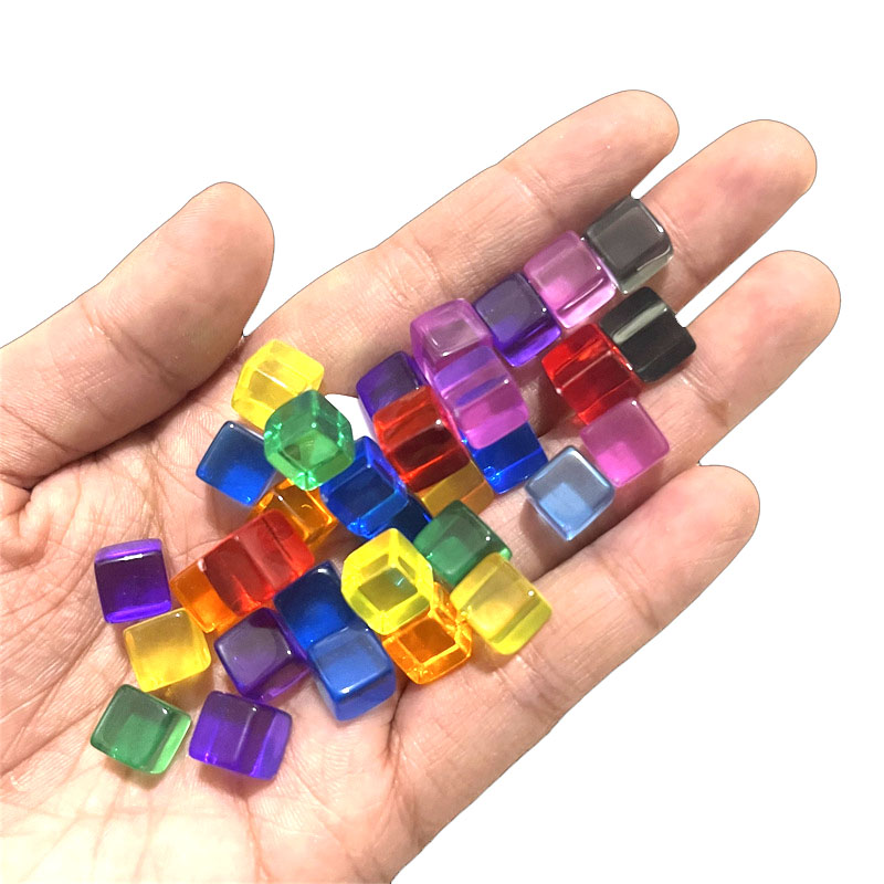 100pcs/set 8mm Clear Cube Dice - Board Game Vector ulasan dan harga