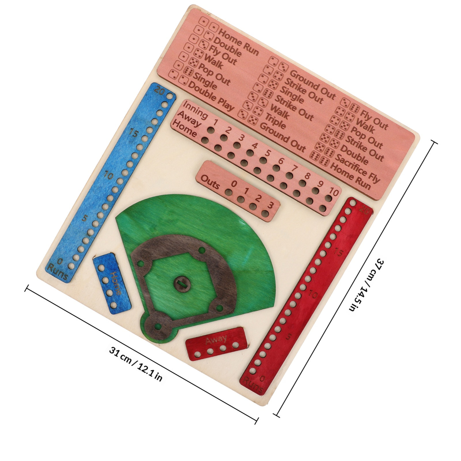 Wooden Baseball Board Game Col - Board Game Festival ulasan dan harga