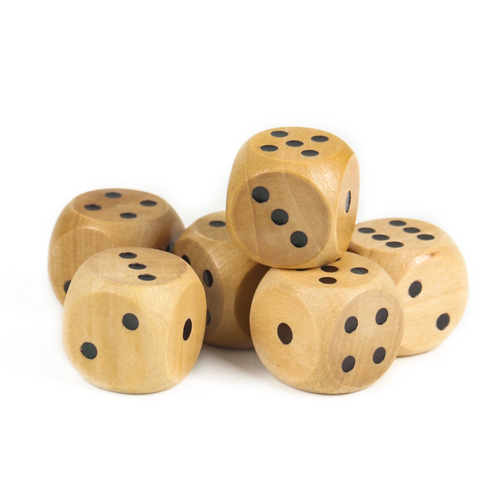 5PCS 20mm Wooden Dice Point D6 - Dice Tower Wooden ulasan dan harga