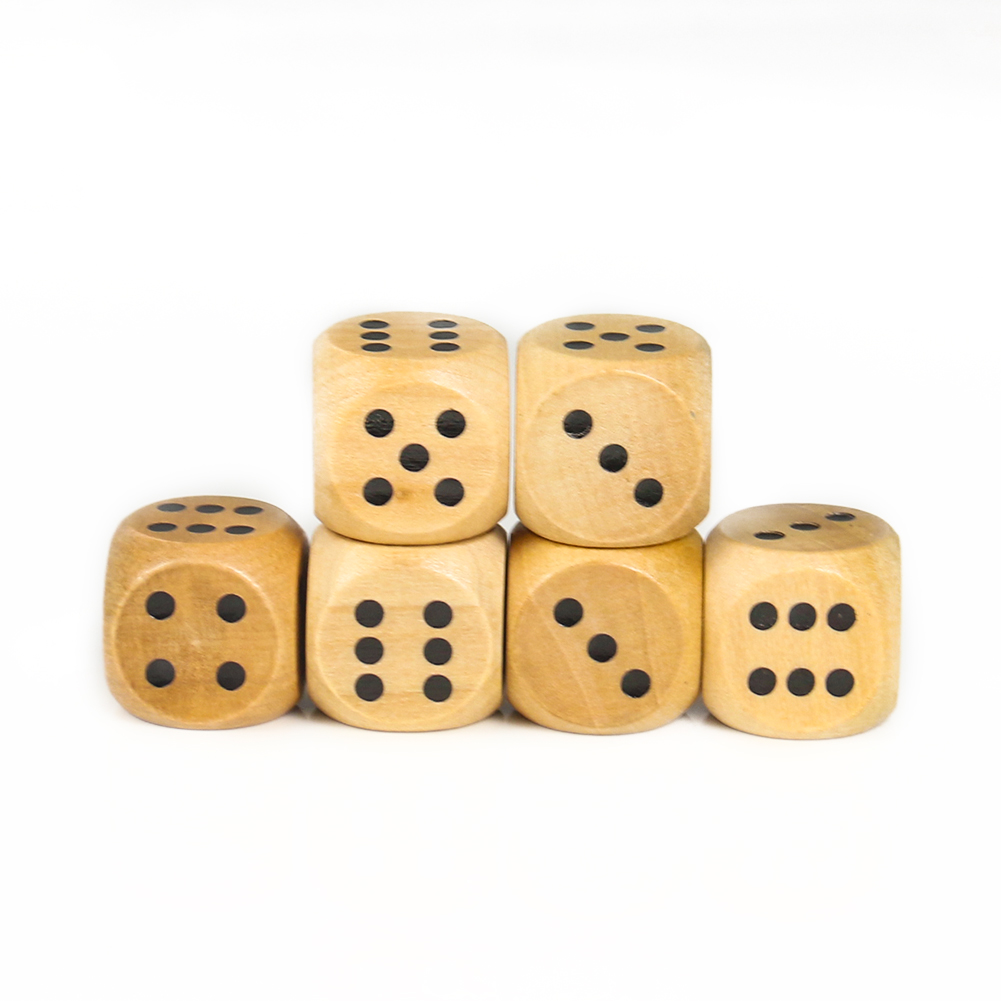 5PCS 20mm Wooden Dice Point D6 - Dice Tower Wooden ulasan dan harga