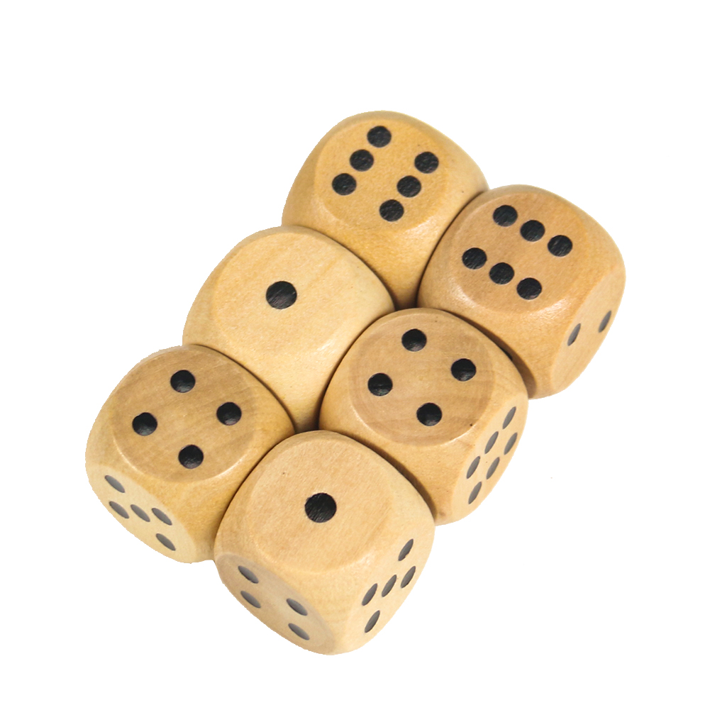 5PCS 20mm Wooden Dice Point D6 - Dice Tower Wooden ulasan dan harga