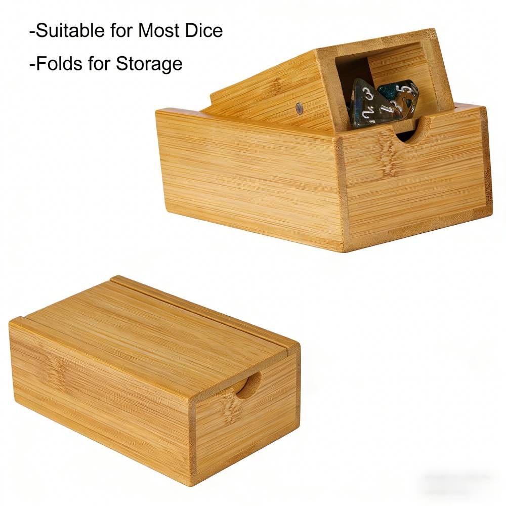 Premium Natural Bamboo Foldabl - Dice Tower Wooden ulasan dan harga