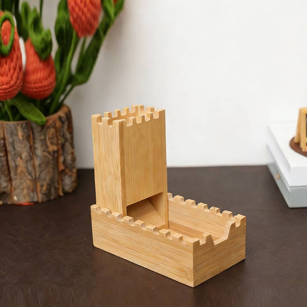 Premium Natural Bamboo Foldabl - Dice Tower Wooden ulasan dan harga
