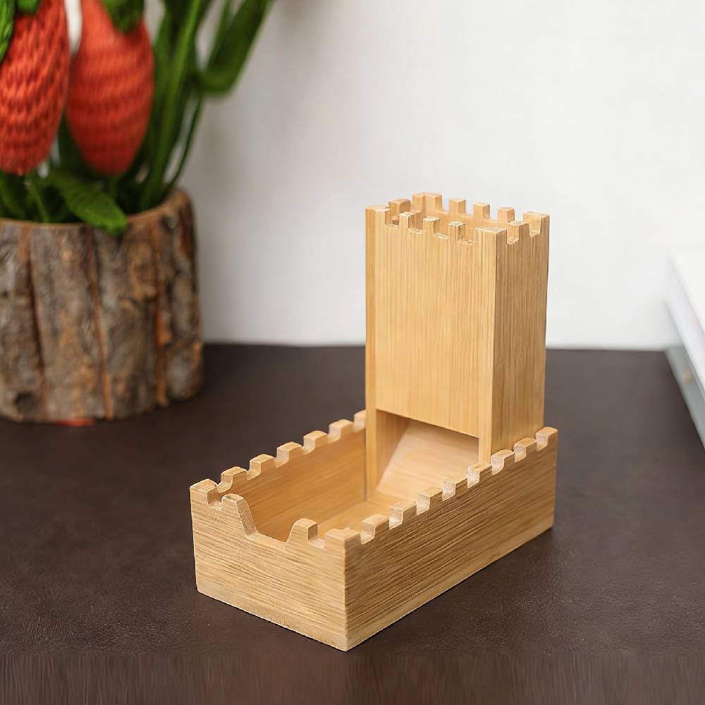 Premium Natural Bamboo Foldabl - Dice Tower Wooden ulasan dan harga