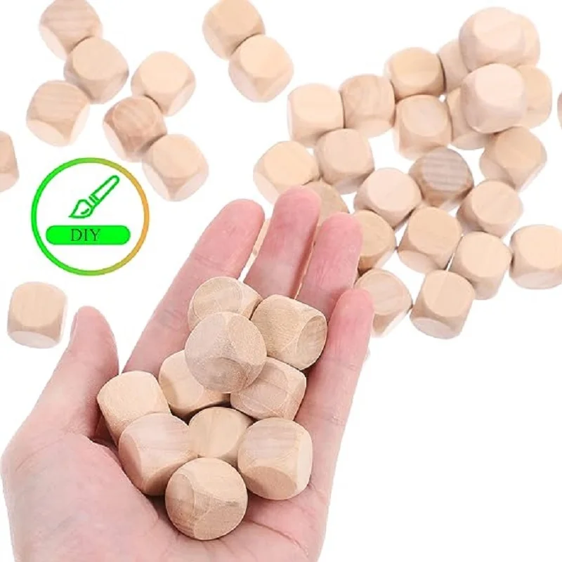 10pcs D6 6 Sided Blank Wood Di - Dice Tower Wooden ulasan dan harga