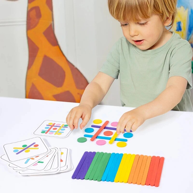 Kids Rainbow Stick Thinking Pu - Board Game Education ulasan dan harga