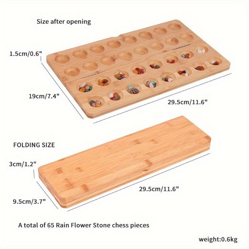 Portable Folding Wooden Mancal - Chess Set Wooden ulasan dan harga
