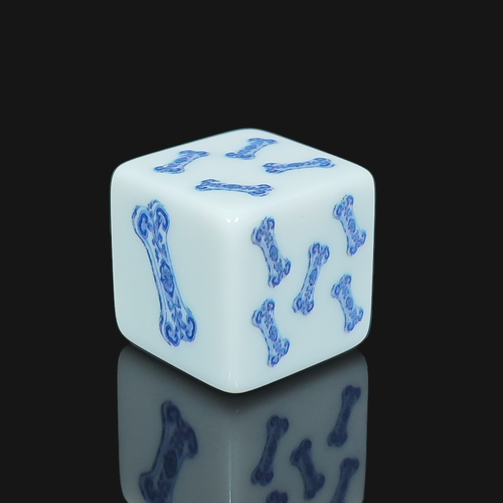 12Pcs 16MM Blue Floral Skull A - Board Game Print ulasan dan harga