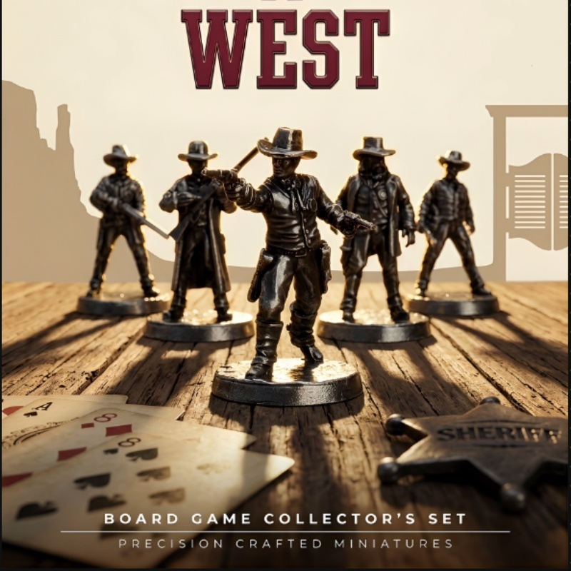 Wild West Metal Miniatures Set - Board Game Wild Wild ulasan dan harga