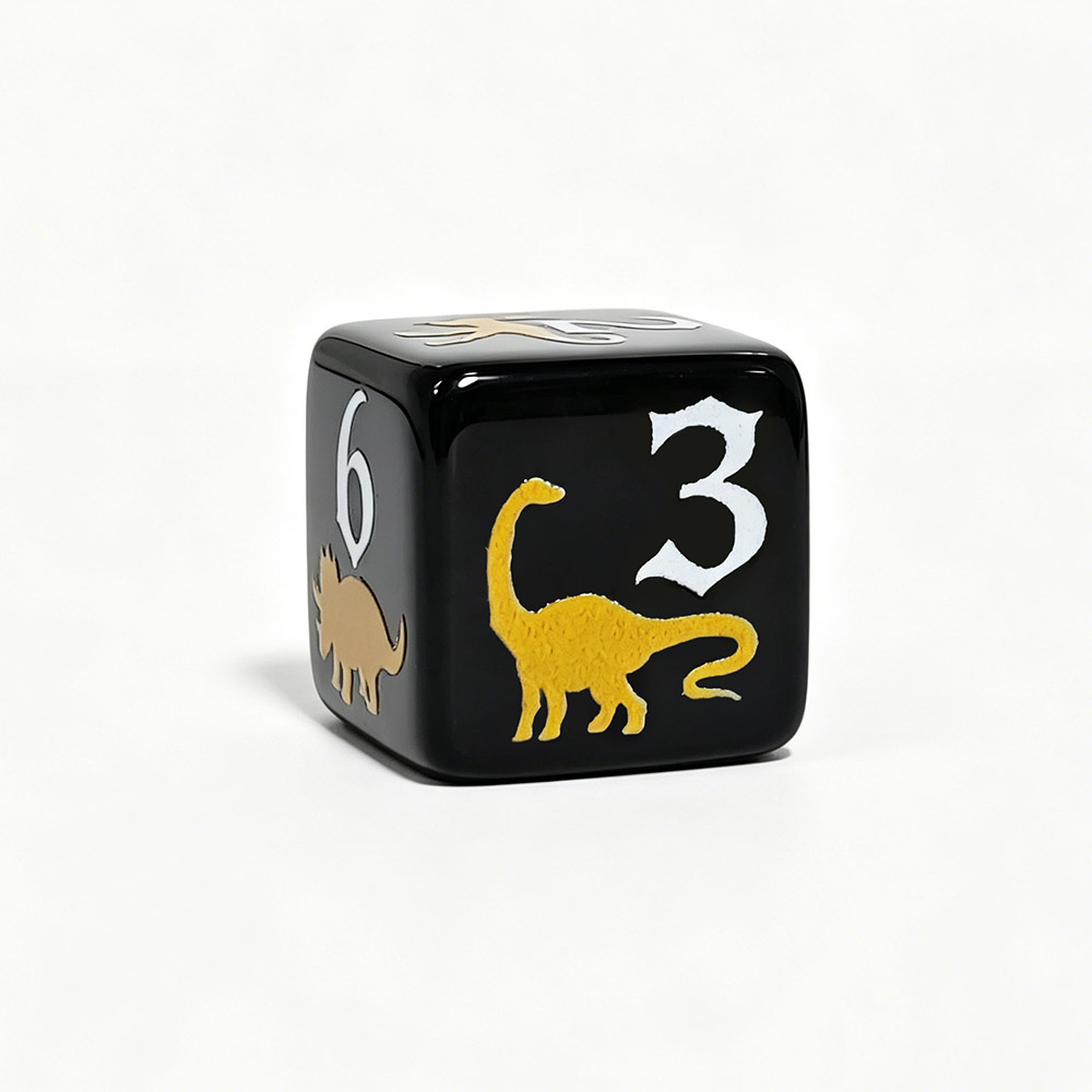 12PCS Black & Yellow Dinosaur  - Board Game Print ulasan dan harga