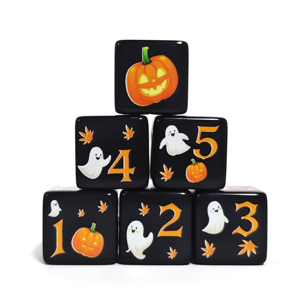 12Pcs 16MM Black Acrylic D6 Di - Board Game Print ulasan dan harga