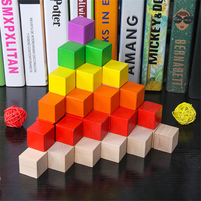 30Pcs/lot 2X2CM Wooden Colorfu - Dice Tower Wooden ulasan dan harga