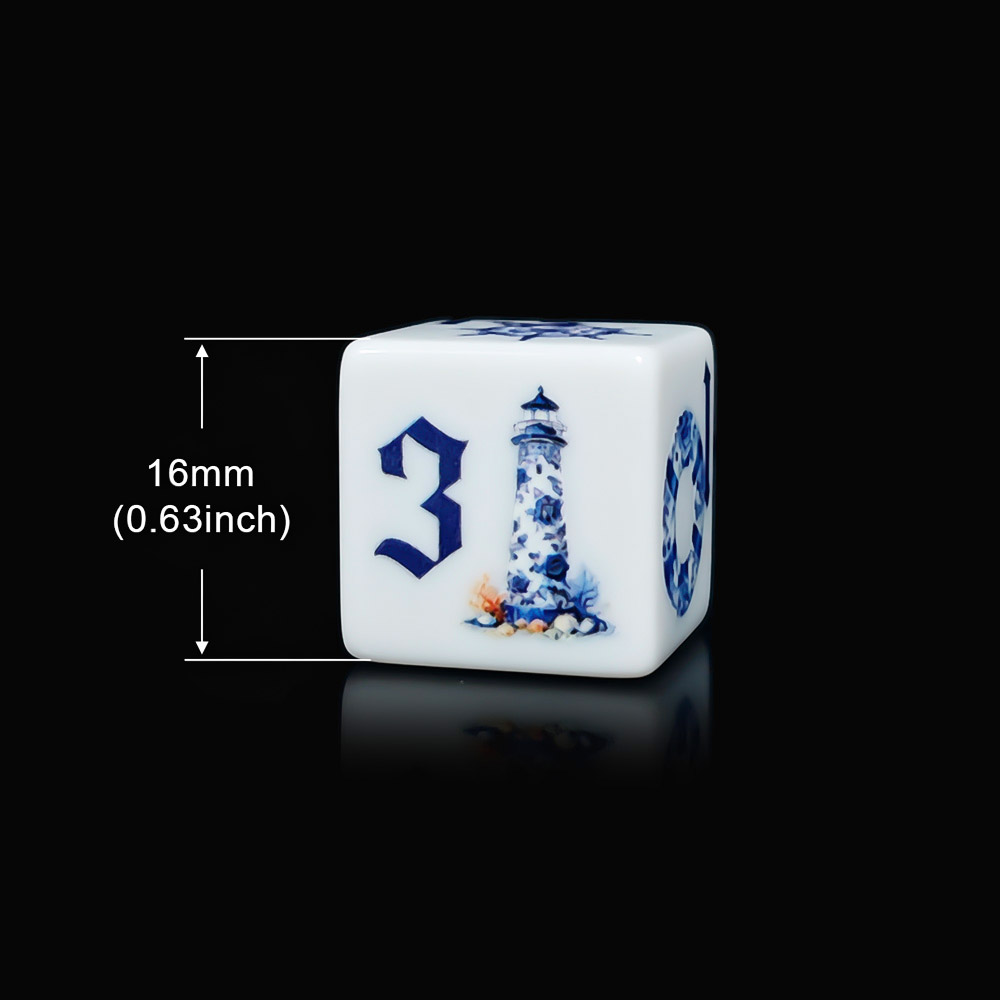 12Pcs Blue Nautical 16MM Print - Board Game Print ulasan dan harga