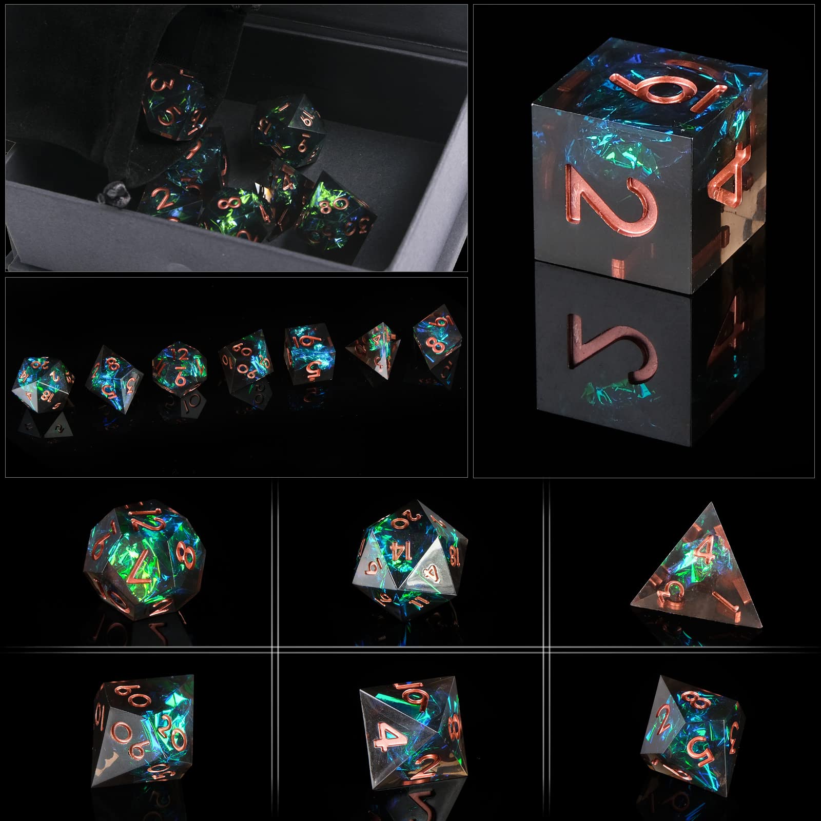 Resin Sharp Edge DND Dice Set  - Board Game Dungeons And Dragons ulasan dan harga