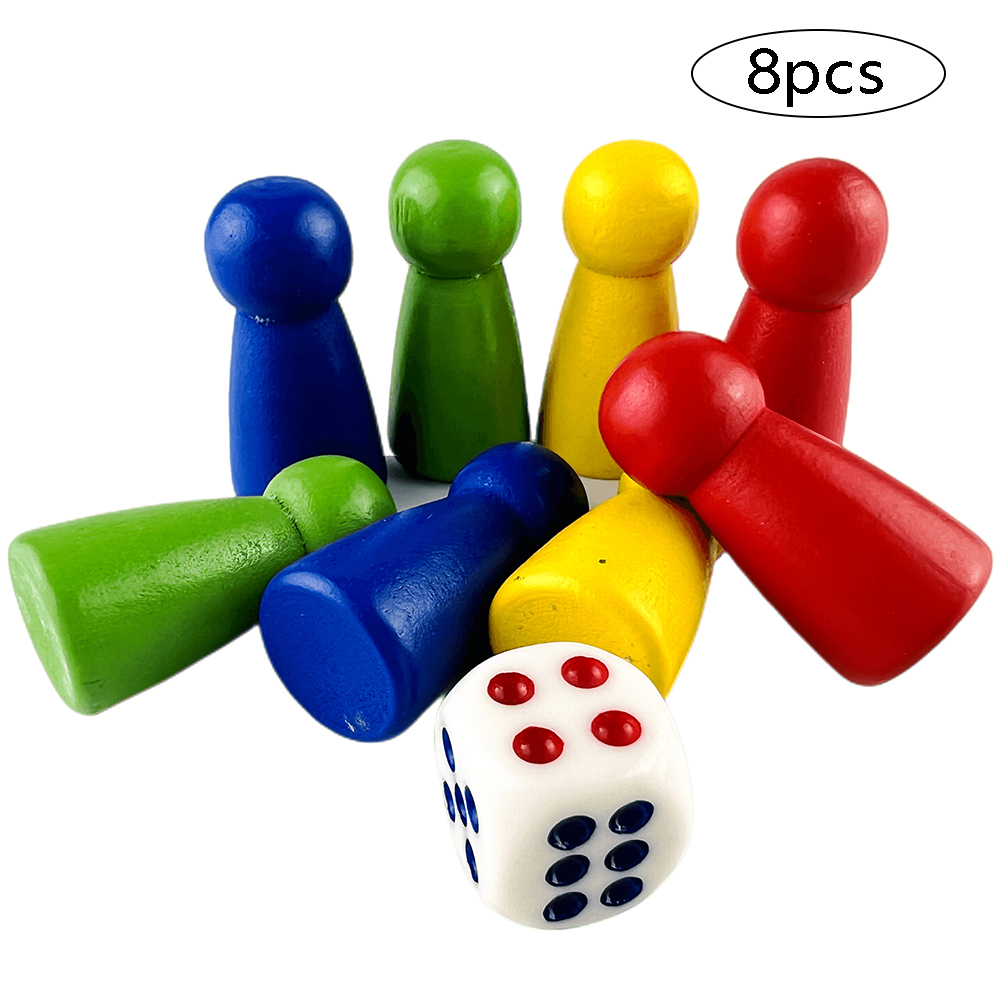 8pcs Pawn/ Chess with 1 Dice W - Board Game Dixit ulasan dan harga