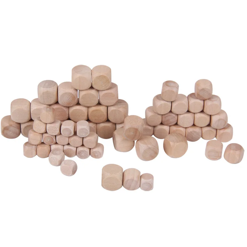 10pcs/Lot D6 6 Sided Blank Woo - Dice Tower Wooden ulasan dan harga