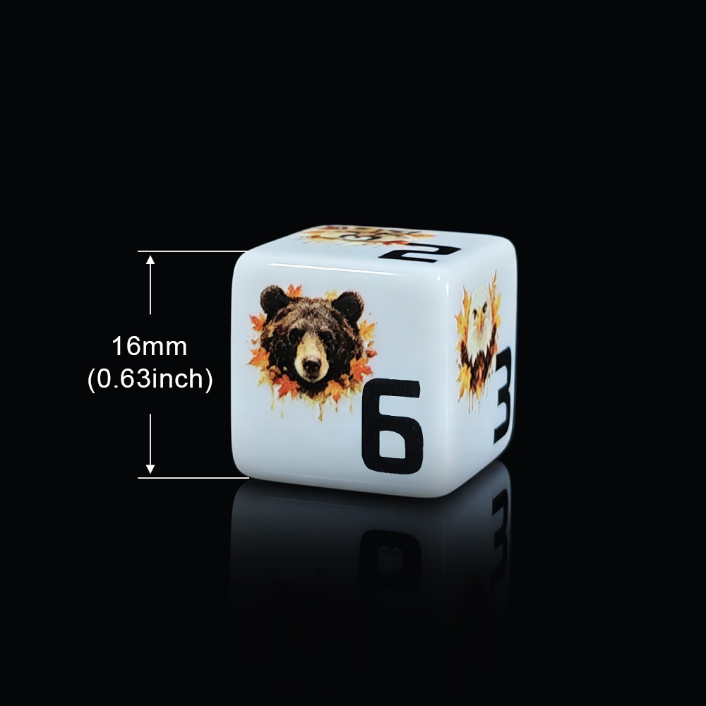 12Pcs 16MM Acrylic D6 Dice, Au - Board Game Wild Wild ulasan dan harga